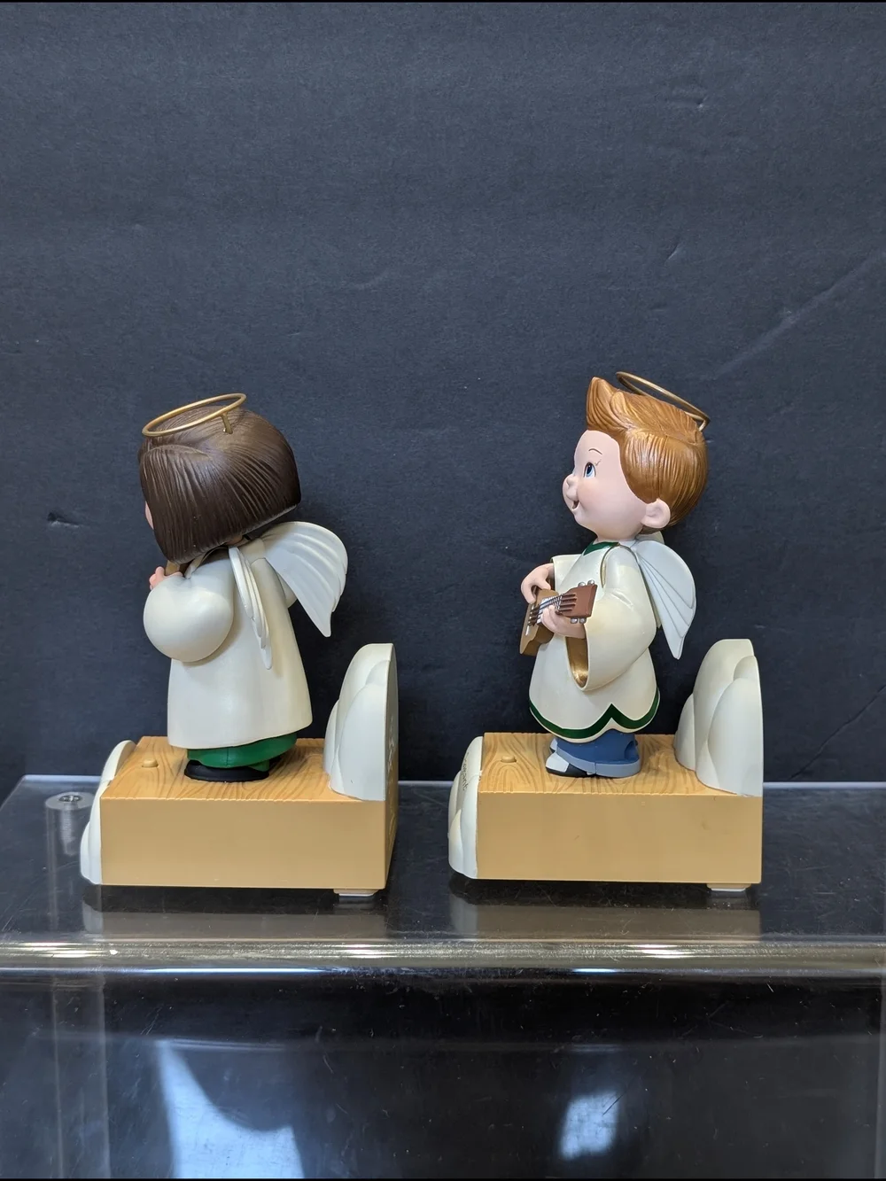 2 Hallmark Christmas Pageant Wireless Angel Choir Guitar Harp Tested